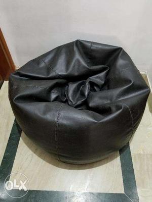 Black Leatherette BEAN BAG