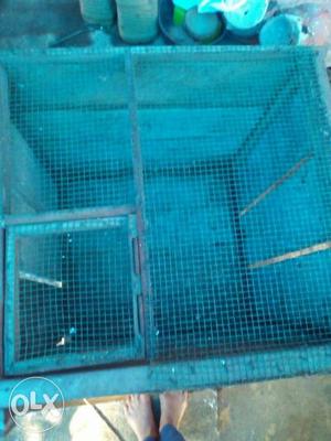 Blue Wooden Pet Crate