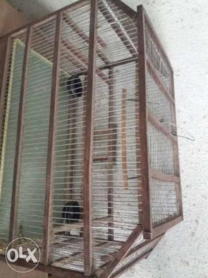 Brown And Gray Bird Cage