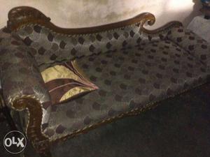 Brown And Gray Chaise Lounge