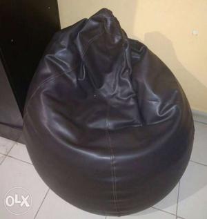 Brown Leather Bean Bag Chair