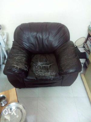 Brown Leather Sofa Chair