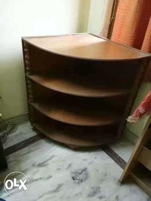 Brown Wooden 3 Layer Shelf