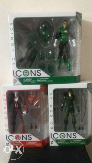 DC Comics Icons Action Figures Green Lantern, Green Arrow,
