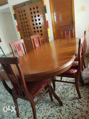 Dining table 6 seater made out of teakwood,