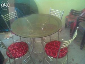 Dining table and four chairs set