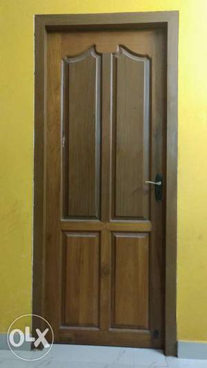 Door & kattala made of teek wood & irumullu, 2 Nos