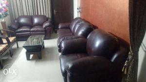 Durian Pure Leather Six seater luxury sofa.