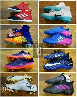 Eight Pairs Of Cleats Photo Colagge