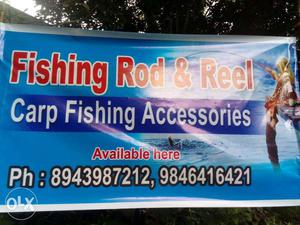 Fishing rods,reels,lures,hook,line,float for sale