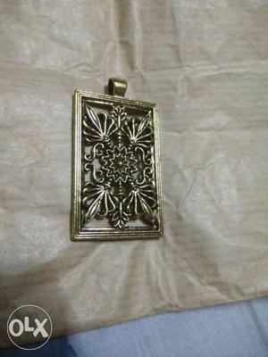Golden oxidized fashionable locket