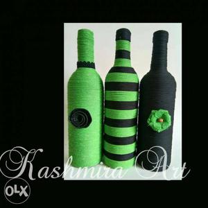 Green And Black Bottles