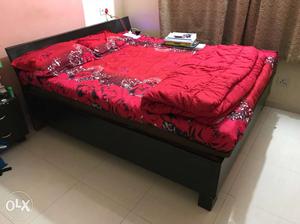 King size bed (mattresses not for sale) with storage and 2