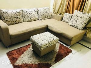 L shape sofa with Carpet