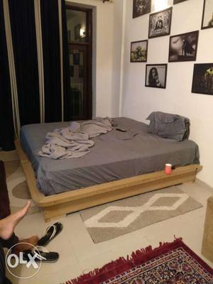 Low height double bed and 14 inch mattress in