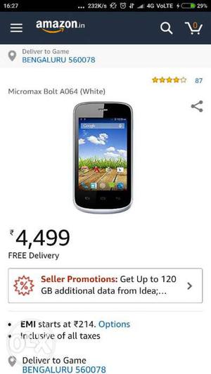 Micromax bolt a064.. Cutest phone with best