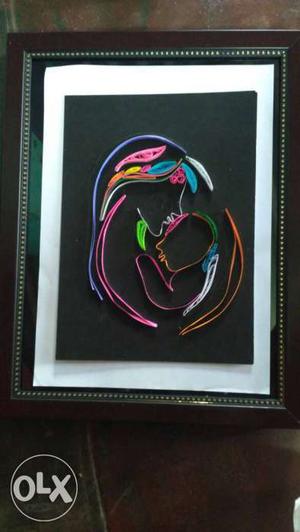 Mother And Child hand crafted With Frame