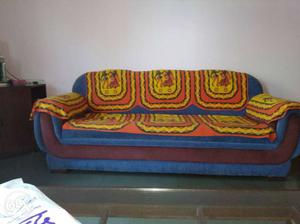 Multicolored Floral Fabric 3-seat Sofa