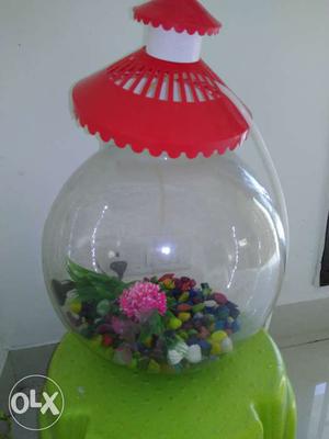 New beautiful fish pot with flower, colorful