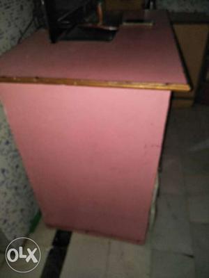 Pink Wooden Side Table
