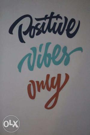 Positive vibes only wall sticker for sale..