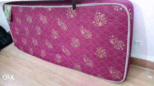 Quilted Pink And Beige Floral Mattress