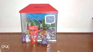 Red Framed Fish Tank Set