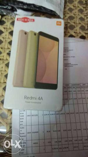 Redmi 4A 3GB/32GB Brand new Sealed with Screen