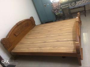 Teak wood king size cot 6 x 6.5 feet 