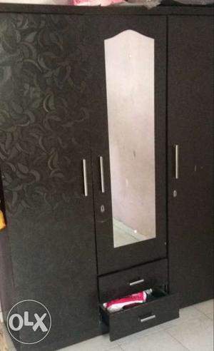 Used for 2 yrs wooden Wardrobe.