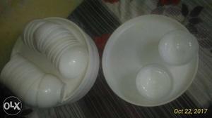 White Plastic Bowl 25 & plyets12