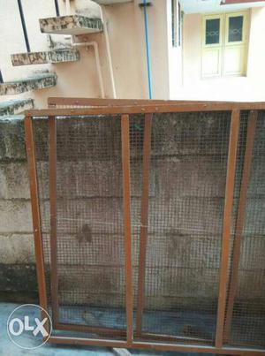 Window mesh with teak frame in good condition TWO