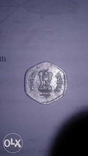 20 paise coin on 