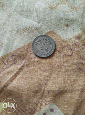 25 paisa  coin in good condition