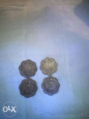 4,10 paisa coins
