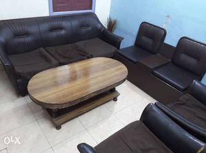 5 Seater Sofa set with setty plus Table. 7