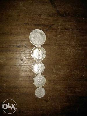 60 years old silver coins