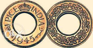 945 Indian British coin