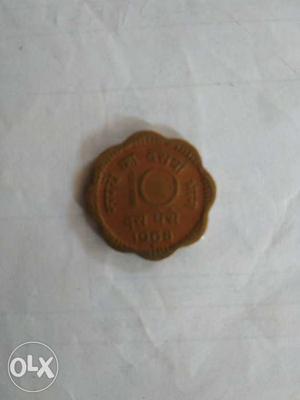 Antique 10 paisa coin make in 