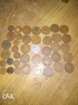 Asoorted old british coins,one pice,half anna etc