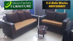Brown 2-piece Sofa Set