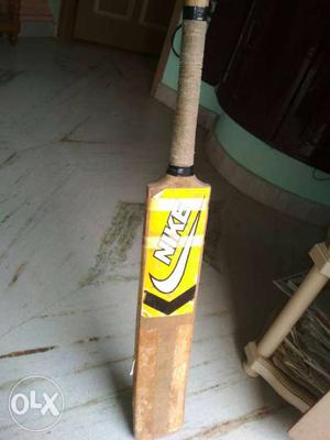Brown And Yellow Nike Cricket Bat