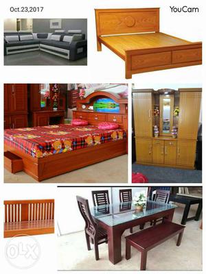 Brown Wooden Furniture Photo Collage