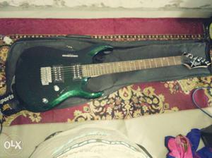 Green Double Cut-away Electric Guitar With Bag