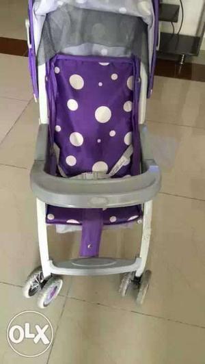 Grey And Purple Stroller