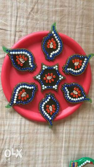 Hand made acrilic rangoli designs