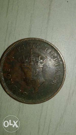 Indian coin .. One Quarter anna... for