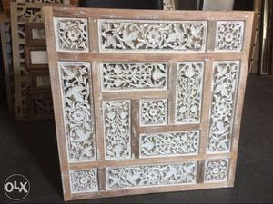 New antique wodden carved wall panel in 36x36 inches