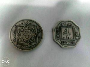 Old coins th George king 8ana 4ana.