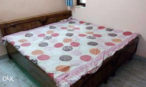 Ply Wood Double Bed with Storage: Dimension: 6" / 6"